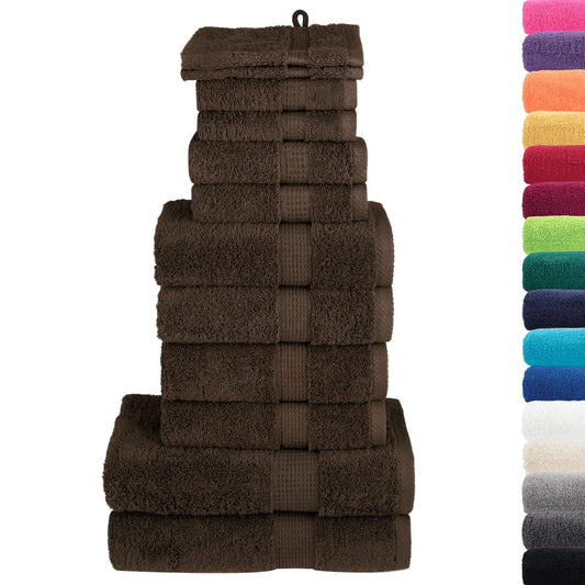 12 Piece Premium Towel Set SOLUND Brown 600 gsm 12 Piece Premium Towel Set SOLUND Brown 600 gsm