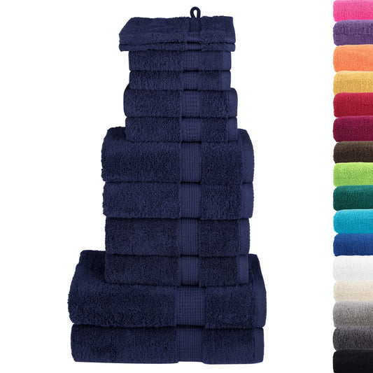 12 Piece Premium Towel Set SOLUND Navy Blue 600 gsm 12 Piece Premium Towel Set SOLUND Navy Blue 600 gsm
