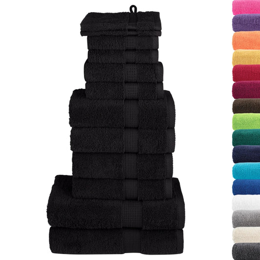 12 Piece Premium Towel Set SOLUND Black 600 gsm 12 Piece Premium Towel Set SOLUND Black 600 gsm