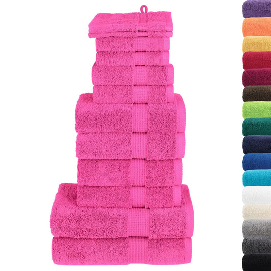 12 Piece Premium Towel Set SOLUND Pink 600 gsm 12 Piece Premium Towel Set SOLUND Pink 600 gsm