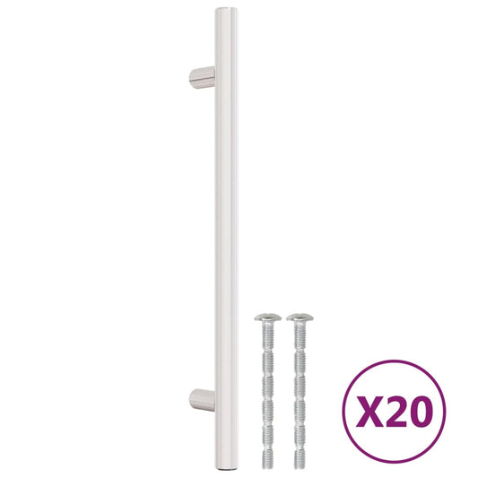 Cabinet Handles 20 pcs Silver 160 mm Stainless Steel Cabinet Handles 20 pcs Silver 160 mm Stainless Steel