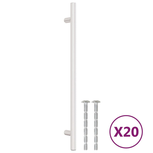 Cabinet Handles 20 pcs Silver 224 mm Stainless Steel Cabinet Handles 20 pcs Silver 224 mm Stainless Steel