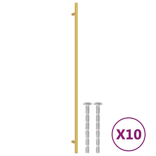 Cabinet Handles 10 pcs Gold 480 mm Stainless Steel Cabinet Handles 10 pcs Gold 480 mm Stainless Steel