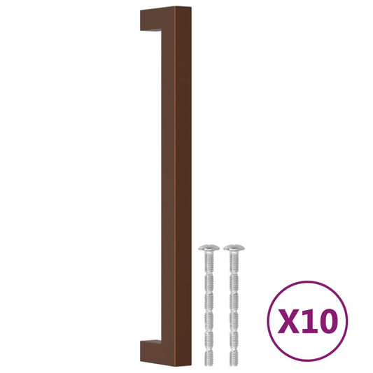 Cabinet Handles 10 pcs Bronze 192 mm Stainless Steel Cabinet Handles 10 pcs Bronze 192 mm Stainless Steel