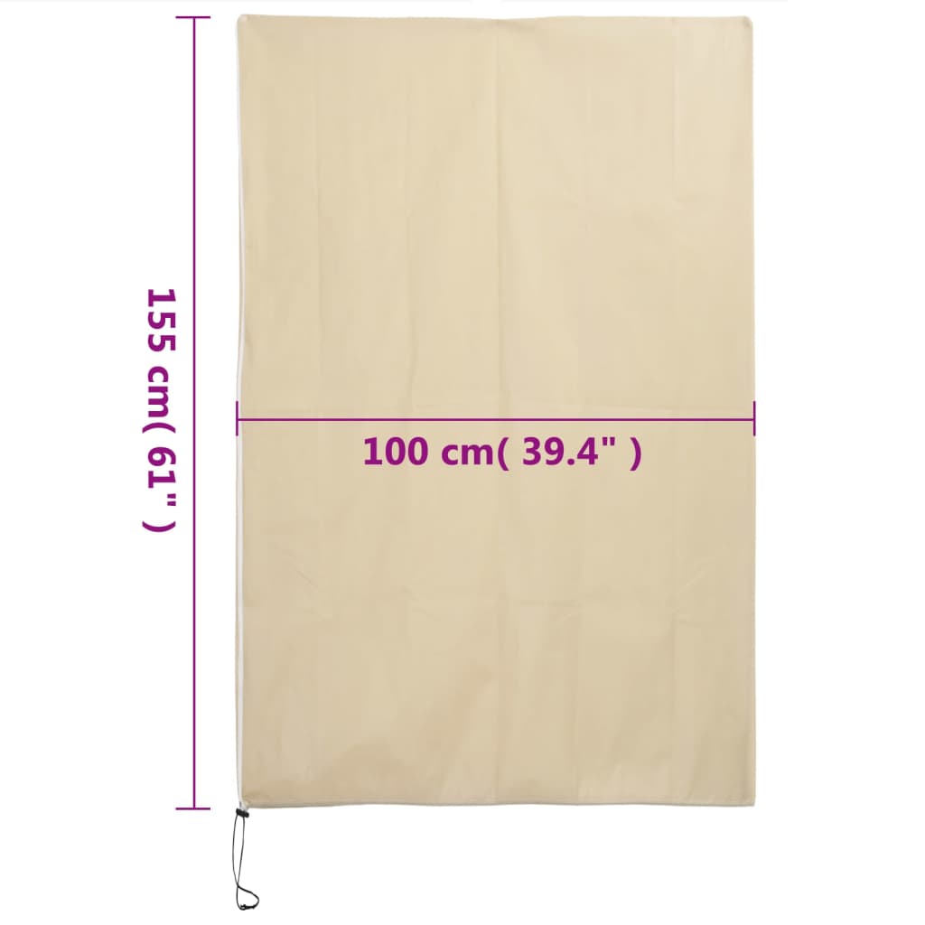 Plant Fleece Covers with Zip 2 pcs 70 g/m² 1x1.55 m