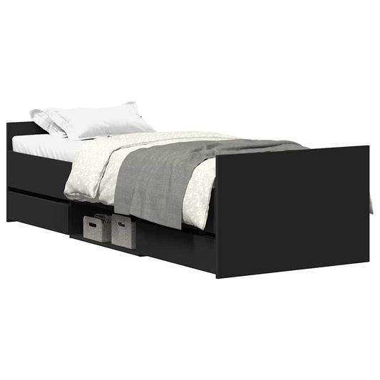 Bed Frame without Mattress Black 100x200 cm Bed Frame without Mattress Black 100x200 cm