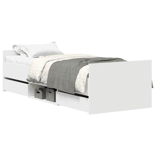 Bed Frame without Mattress White 90x190 cm Single Bed Frame without Mattress White 90x190 cm Single