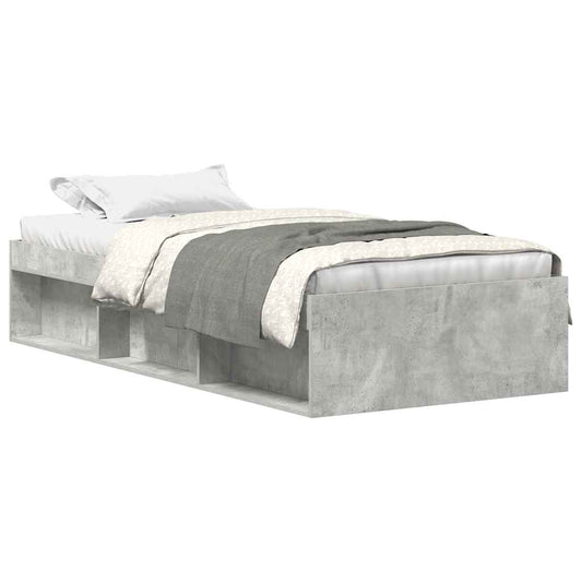 Bed Frame without Mattress Concrete Grey 90x200 cm Bed Frame without Mattress Concrete Grey 90x200 cm