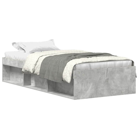 Bed Frame without Mattress Concrete Grey 100x200 cm Bed Frame without Mattress Concrete Grey 100x200 cm