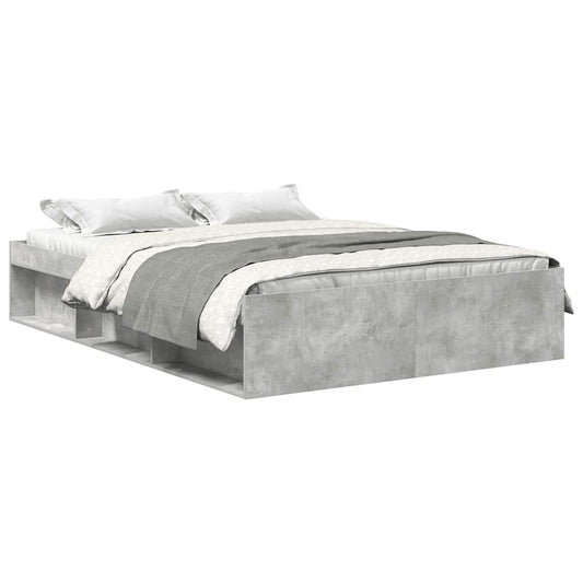 Bed Frame without Mattress Concrete Grey 140x200 cm Bed Frame without Mattress Concrete Grey 140x200 cm