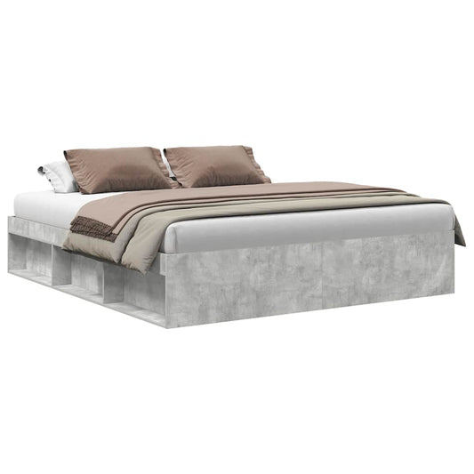 Bed Frame without Mattress Concrete Grey 180x200 cm Super King Super King Size Bed Frame without Mattress Concrete Grey 180x200 cm Super King Super King Size