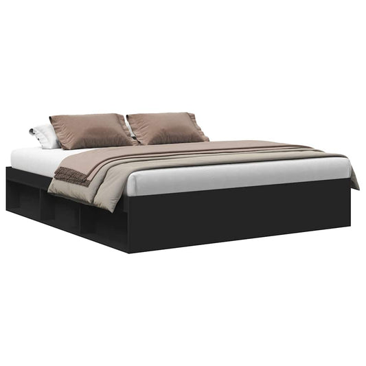 Bed Frame without Mattress Black 200x200 cm Bed Frame without Mattress Black 200x200 cm