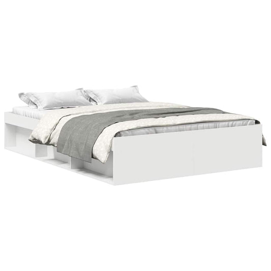 Bed Frame without Mattress White 120x190 cm Small Double Small Double Bed Frame without Mattress White 120x190 cm Small Double Small Double