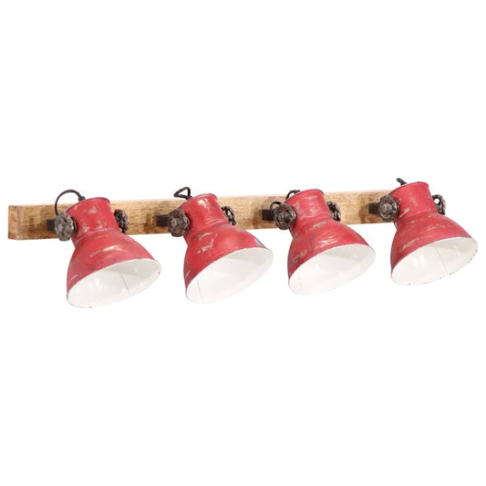 Wall Lamp 25 W Distressed Red 90x25 cm E27 Wall Lamp 25 W Distressed Red 90x25 cm E27