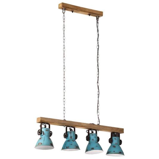 Ceiling Lamp 25 W Distressed Blue 90x24x111 cm E27 Ceiling Lamp 25 W Distressed Blue 90x24x111 cm E27
