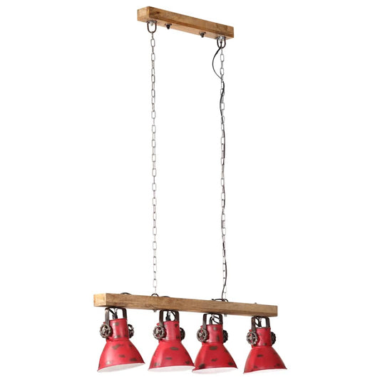 Ceiling Lamp 25 W Distressed Red 90x24x111 cm E27 Ceiling Lamp 25 W Distressed Red 90x24x111 cm E27