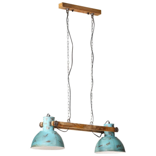 Hanging Lamp 25 W Distressed Blue 85x28x109 cm E27 Hanging Lamp 25 W Distressed Blue 85x28x109 cm E27