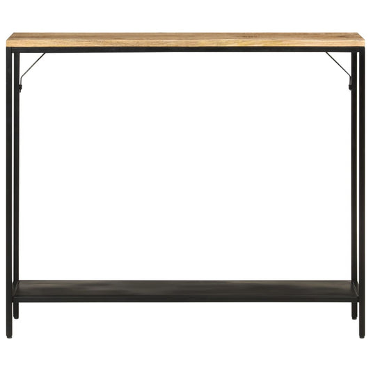 Console Table 90x30x75 cm Solid Rough Mango Wood and Iron Console Table 90x30x75 cm Solid Rough Mango Wood and Iron