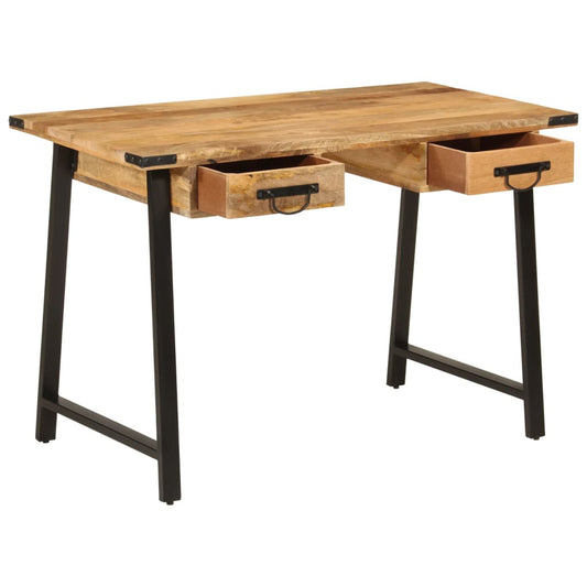 Desk with Drawers 105x55x70 cm Solid Wood Mango and Iron Desk with Drawers 105x55x70 cm Solid Wood Mango and Iron