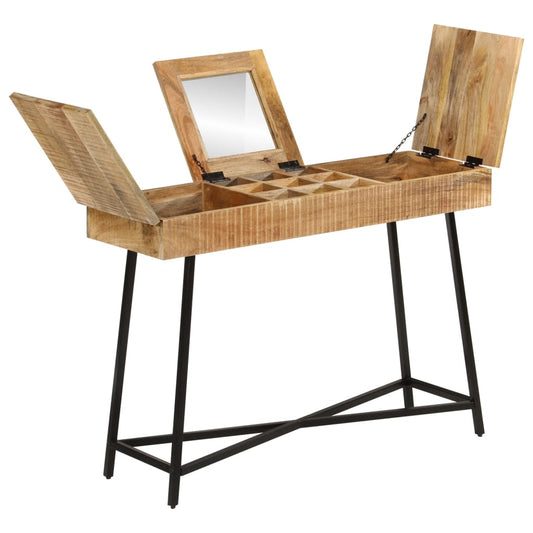Dressing Table 105x35x75 cm Solid Rough Mango Wood and Iron Dressing Table 105x35x75 cm Solid Rough Mango Wood and Iron