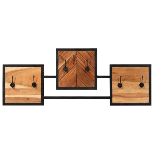 Wall Coat Rack 90x1x35 cm Solid Wood Acacia and Iron Wall Coat Rack 90x1x35 cm Solid Wood Acacia and Iron