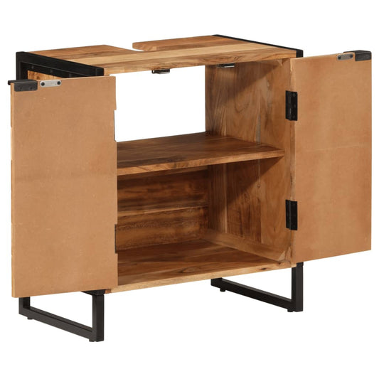 Bathroom Cabinet 55x35x60 cm Solid Wood Acacia and Iron Bathroom Cabinet 55x35x60 cm Solid Wood Acacia and Iron