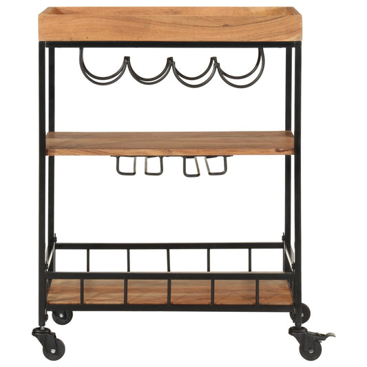Bar Cart 60x40x80 cm Solid Wood Acacia and Iron Bar Cart 60x40x80 cm Solid Wood Acacia and Iron