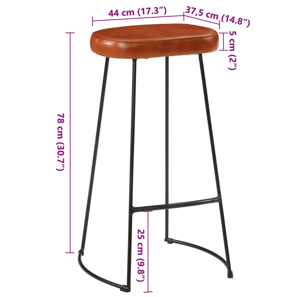Gavin Bar Stools 2 pcs 44x37,5x78 cm