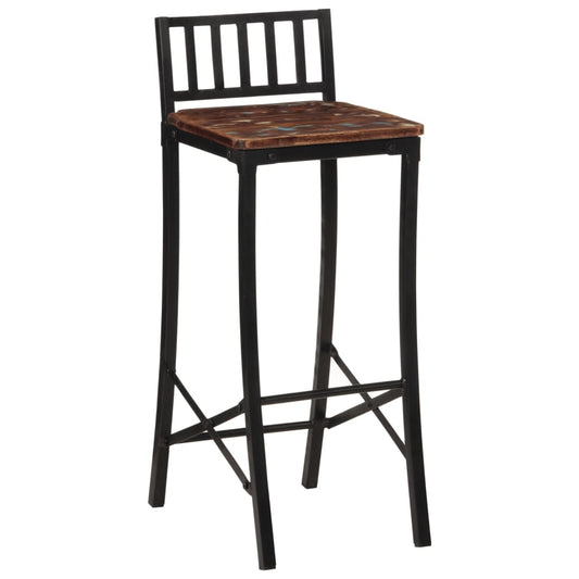 Bar Chairs 2 pcs Solid Wood Reclaimed Bar Chairs 2 pcs Solid Wood Reclaimed