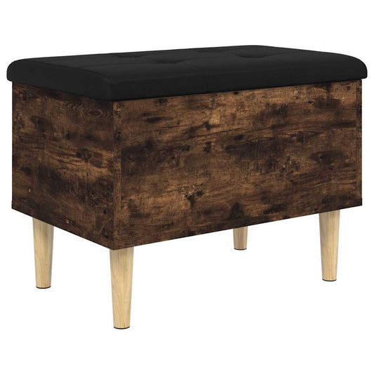 Storage Bench Smoked Oak 62x42x46 cm Engineered Wood Storage Bench Smoked Oak 62x42x46 cm Engineered Wood
