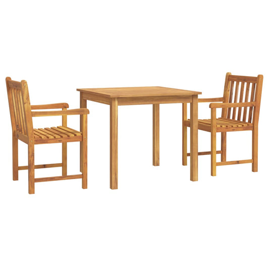 3 Piece Garden Dining Set Solid Wood Acacia 3 Piece Garden Dining Set Solid Wood Acacia