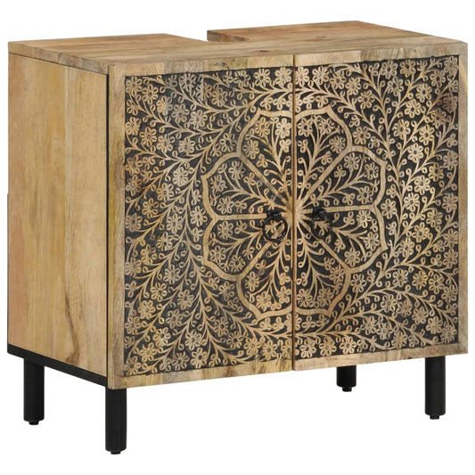 2 Piece Bathroom Furniture Set Solid Wood Mango 2 Piece Bathroom Furniture Set Solid Wood Mango
