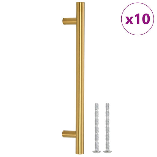 Cabinet Handles 10 pcs Gold 160 mm Stainless Steel Cabinet Handles 10 pcs Gold 160 mm Stainless Steel