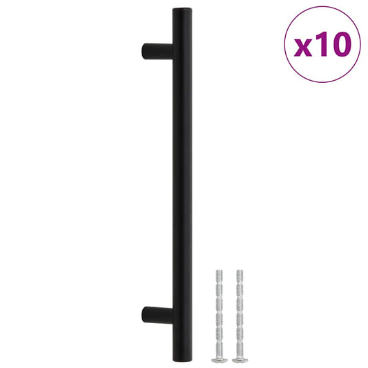 Cabinet Handles 10 pcs Black 160 mm Stainless Steel Cabinet Handles 10 pcs Black 160 mm Stainless Steel