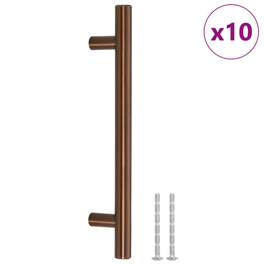 Cabinet Handles 10 pcs Bronze 128 mm Stainless Steel Cabinet Handles 10 pcs Bronze 128 mm Stainless Steel