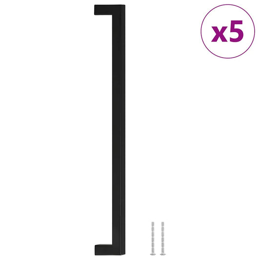Cabinet Handles 5 pcs Black 320 mm Stainless Steel Cabinet Handles 5 pcs Black 320 mm Stainless Steel