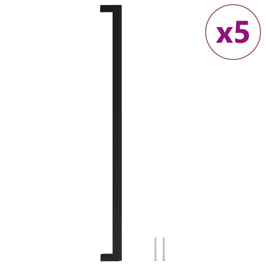 Cabinet Handles 5 pcs Black 480 mm Stainless Steel Cabinet Handles 5 pcs Black 480 mm Stainless Steel