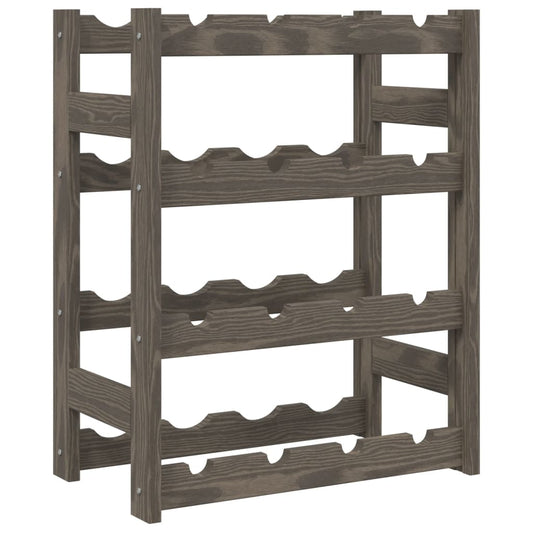 Wine Rack for 16 Bottles Grey Solid Wood Pine Wine Rack for 16 Bottles Grey Solid Wood Pine