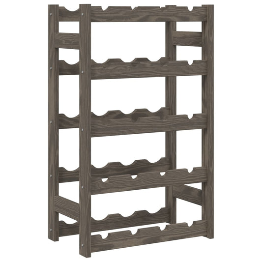 Wine Rack for 20 Bottles Grey Solid Wood Pine Wine Rack for 20 Bottles Grey Solid Wood Pine