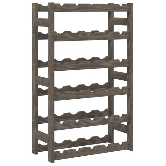 Wine Rack for 30 Bottles Grey Solid Wood Pine Wine Rack for 30 Bottles Grey Solid Wood Pine