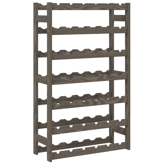 Wine Rack for 42 Bottles Grey Solid Wood Pine Wine Rack for 42 Bottles Grey Solid Wood Pine