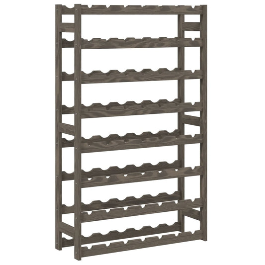 Wine Rack for 56 Bottles Grey Solid Wood Pine Wine Rack for 56 Bottles Grey Solid Wood Pine