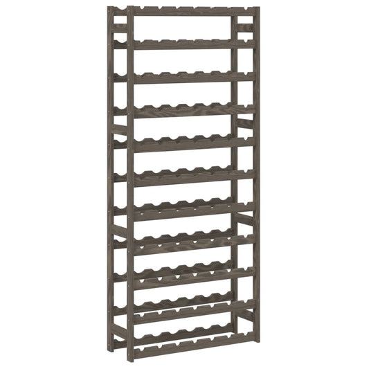 Wine Rack for 77 Bottles Grey Solid Wood Pine Wine Rack for 77 Bottles Grey Solid Wood Pine