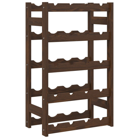 Wine Rack for 20 Bottles Brown Solid Wood Pine Wine Rack for 20 Bottles Brown Solid Wood Pine