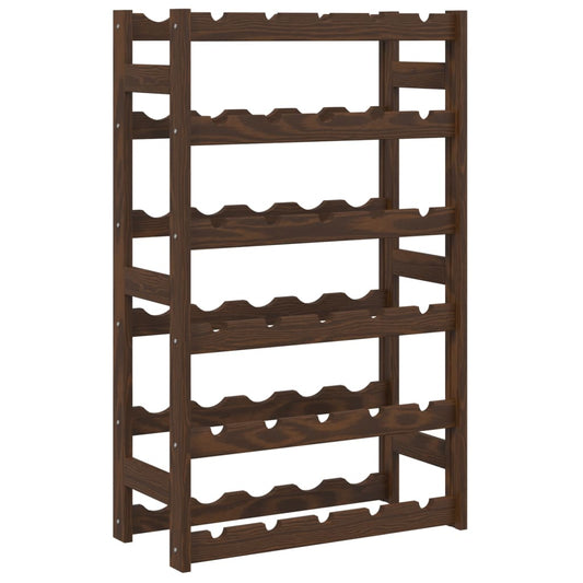 Wine Rack for 30 Bottles Brown Solid Wood Pine Wine Rack for 30 Bottles Brown Solid Wood Pine