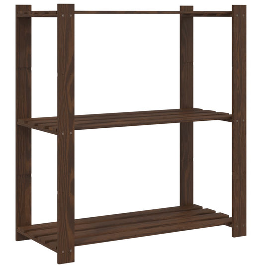 3-Tier Storage Rack Brown 80x38x90 cm Solid Wood Pine 3-Tier Storage Rack Brown 80x38x90 cm Solid Wood Pine