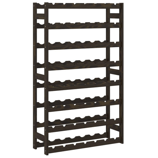 Wine Rack for 56 Bottles Black Solid Wood Pine Wine Rack for 56 Bottles Black Solid Wood Pine
