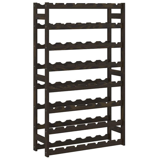 Wine Rack for 56 Bottles Black Solid Wood Pine Wine Rack for 56 Bottles Black Solid Wood Pine