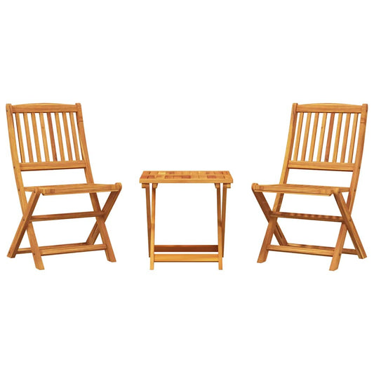 3 Piece Folding Garden Dining Set Solid Wood Acacia 3 Piece Folding Garden Dining Set Solid Wood Acacia