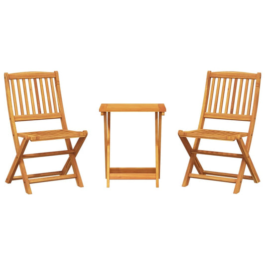 3 Piece Folding Garden Dining Set Solid Wood Acacia 3 Piece Folding Garden Dining Set Solid Wood Acacia